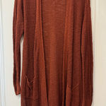 Sonoma Women's Brown/Rust Open Front Cardigan Sweater Photo 0