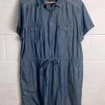 Pendleton  blue chambray short sleeve stitch line shirt dress Photo 0