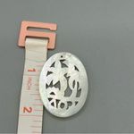 Carved Mother of Pearl Palm Tree Pendant | Vintage Beach Shell Charm Photo 2