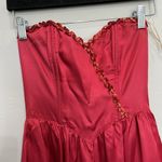 Gunne Sax Size 3 Dress Strapless Red Satin Sequin Cocktail Party Vintage 90s Photo 4