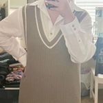 Abercrombie & Fitch V-neck Sleeveless Vest Sweater Dress Taupe Size M Photo 2