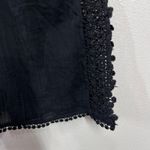 Topshop  Black Crochet‎ Lace Trim Kaftan Swim Cover Up Beach Resort Wear Medium Photo 5