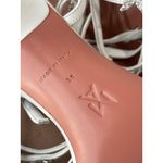 Amina Muaddi Debora 95 Lace Up Sandal In White & White Crystals 38 with box Photo 10