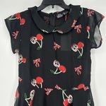 NEW Dead Threads Midi Dress Black Skulls Cherries Fit Flare Gothic Goth Size S Photo 1