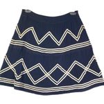 Anthropologie , LIL Women's Size 8 Black, Ivory Cream Stripe A-Line Skirt Photo 1