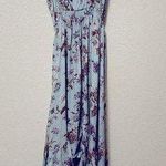 Don't Ask Why Don’t Ask Why Bohemian Blue & Brown Floral High Low Flowy Dress! Photo 0