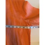 CHAPS  Classics Women's Orange Linen Blend Button Down Shirt Size M 3/4 Sleeve Photo 3