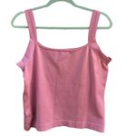 LAFAYETTE 148 PINK CROPPED SILK BLEND SWEATER TANK Size L Photo 1