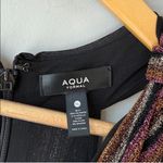 AQUA  XL Striped Metallic Maxi Dress Gown Photo 7