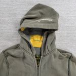 VTG Prvcy CA Full Zip Hoodie Jacket Womens Large Green Yellow Distressed Thick Photo 7