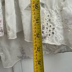 ACOA white floral eyelet bohemian Maxi kimono duster bell sleeves flowy M Size M Photo 5