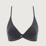 Berlook Black Polka Dot X Cross Bikini TOP ONLY 67 Size M Photo 5