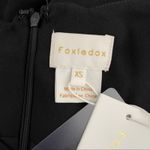 Foxiedox Dress Womens XS Black Lina Scalloped Collar Sheath Neutral Minimalist Photo 5