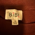 BiBi Burgundy Ruffled Crew Neck Sweater Red Photo 6