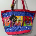 Vintage Laurel‎ Burch Colorful Cat Purse Tote Photo 1
