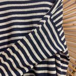 Eileen Fisher Striped Navy & White Sweater Linen Sz L Classic Fisherman Preppy Photo 7