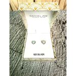 Rachel Zoe NEW IN BOX Heart Shaped Opalite 925 Sterling Earrings Photo 4