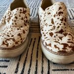 Crown Vintage Cow Slip On Shoes White Tan 10 Brown Photo 3