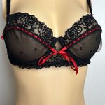Jezebel sexy Black Lace Bra with Red Accents 38B Size undefined Photo 1