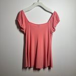 Star City Top Women L Pink Peach Babydoll Y2K Bratz Cap Sleeve 90s Vintage Photo 1