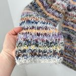 Handmade Hand Knit Cardigan Sweater Cozy Yarn Scandinavian Multicolor Lagenlook Cabincore Photo 3