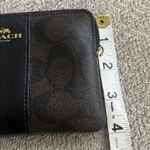 Coach  Wristlet Wallet Chocolate Brown Stripe Signature Canvas Logo Leather Photo 4