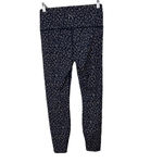 Varley Navy Blue Abstract Leopard Spotted Print Leggings Size Large Photo 4