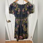 Farm Rio Black Ravenala Short Sleeve Maxi Dress XS Photo 8