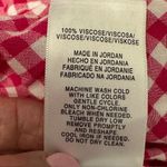 Jones New York Jones‎ New York Pink Gingham Plaid Roll Tab Sleeve Tie Front Blouse Top - L Photo 14