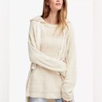 Free People Candy Crochet Hoodie Tunic Ivory Top Pullover XS Oversized Photo 1