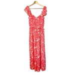 Red Dress Boutique NEW A Loves A Pink Floral Ruffle Sleeveless Jumpsuit M Photo 6