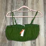 Anthropologie NWT Women's Green Crop Top size small Photo 4