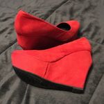 Qupid Red Velvet Platform Heels 9.5 Photo 1