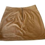 Honey Punch Faux Suede Nude Fitted Pocketed Mini Skirt Photo 2