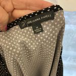 Adrianna Papell  black and white polka dot blouse with puffy sleeves M Photo 3