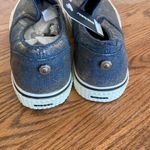 Diesel  women's size 38.5 gold metallic coated denim VANSIS W rubber sneakers Photo 3