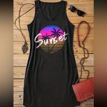 Boutique Sunset Print Tank Dress Photo 1