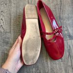 ZARA  Cherry Red Patent Ballet Flats- EU 36 Photo 4