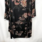 Stella Julie Plus Size 16W Top Boho Floral Shrug Necklace Bell Sleeve Black 1428 Photo 7