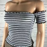 Crave fame Smocked Crop Top NWT SMALL Photo 0