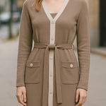 CAbi NWT Genteel Cardigan Sweater Style# 6161 In Color Taupe Photo 0