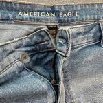 American Eagle  Mom Jean Denim Shorts 18 Distressed Blue Light Wash Faded High Ri Photo 4