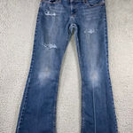 American Eagle Vtg  Flare Leg Jeans Women 10 Low Rise Stretch Distressed 30x30 Photo 0