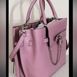 Michael Kors NWT🌞 HAMILTON LEGACY ROYAL PINK LEATHER BELTED LARGE SATCHEL BAG🌺 Photo 1