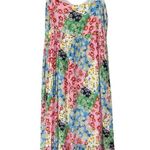 Greylin  Samanta Floral Collage Dress Bright Multicolor Flowy Maxi Photo 6
