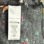 UNTUCKit Ellery Button Up Shirt Long Sleeve Floral Dress 12 Black Photo 11