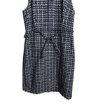 J.Crew Textured Tweed Houndstooth Sheath Dress Blue Womans 14 Photo 3