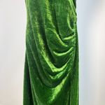 Reformation NWT  Merel Velvet Midi Dress In Green Velvet Size M Photo 3