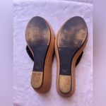 Toscanella Italian Wedge sandals Bright Strap Brown Made In Italy Size 39 Tan Photo 6