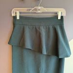 ZARA Dark Green Peplum Pencil Skirt, Size XS, VGUC Photo 1